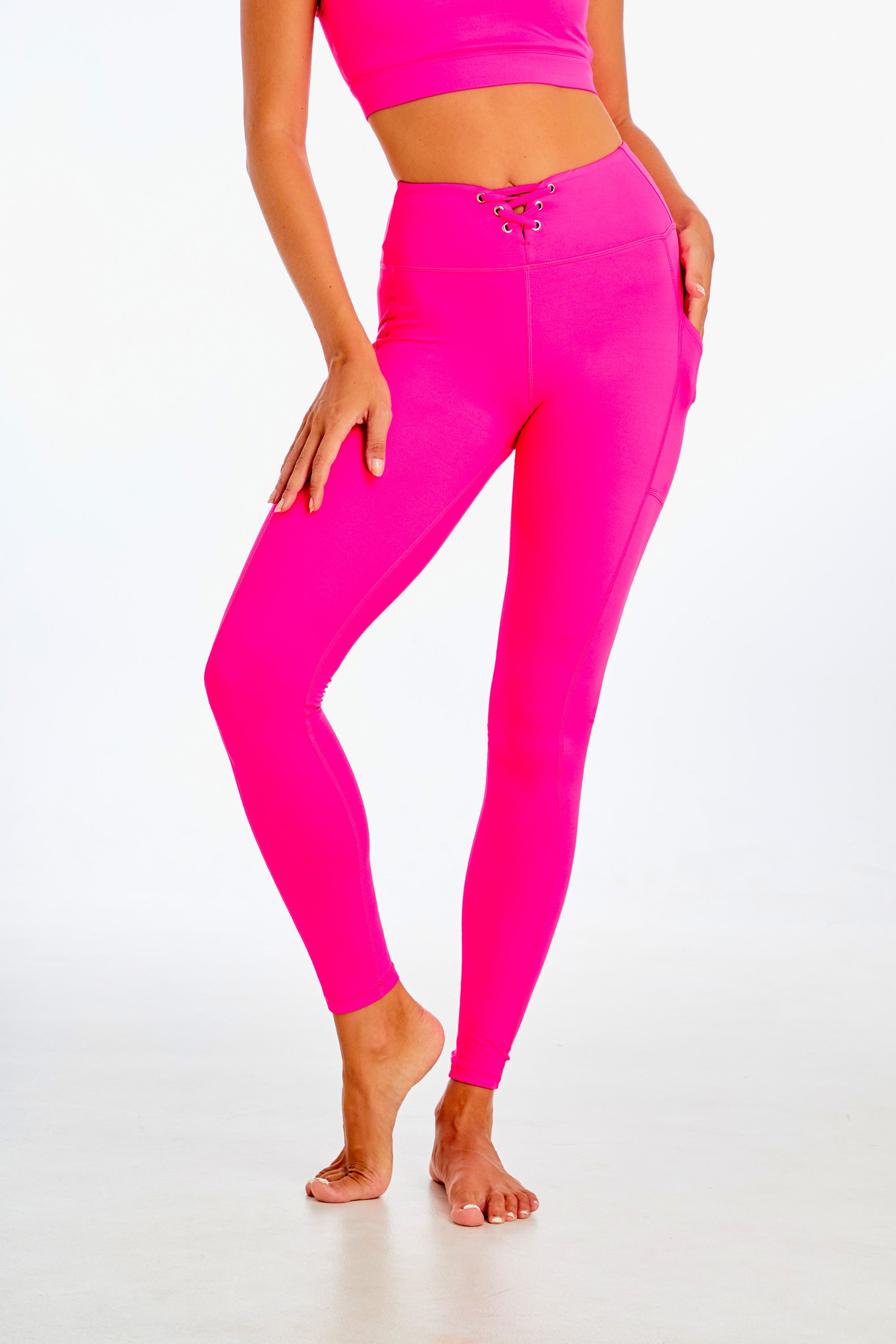 Women's Neon Leggings Training Tights with High Waist Stretchy
