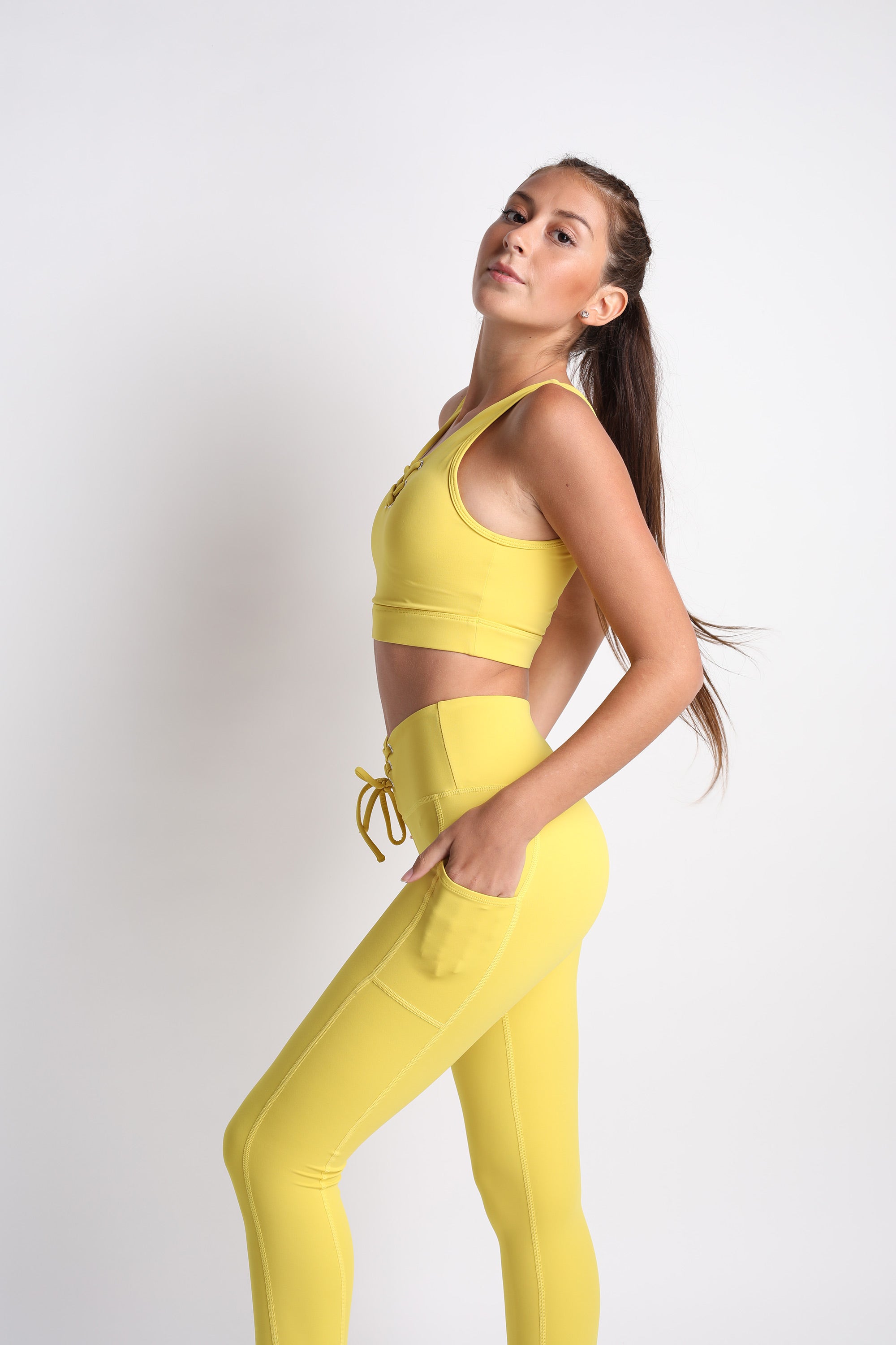 Mini Hello Girlfriend Flexi Pants (Yellow) – Flexi Lexi Fitness