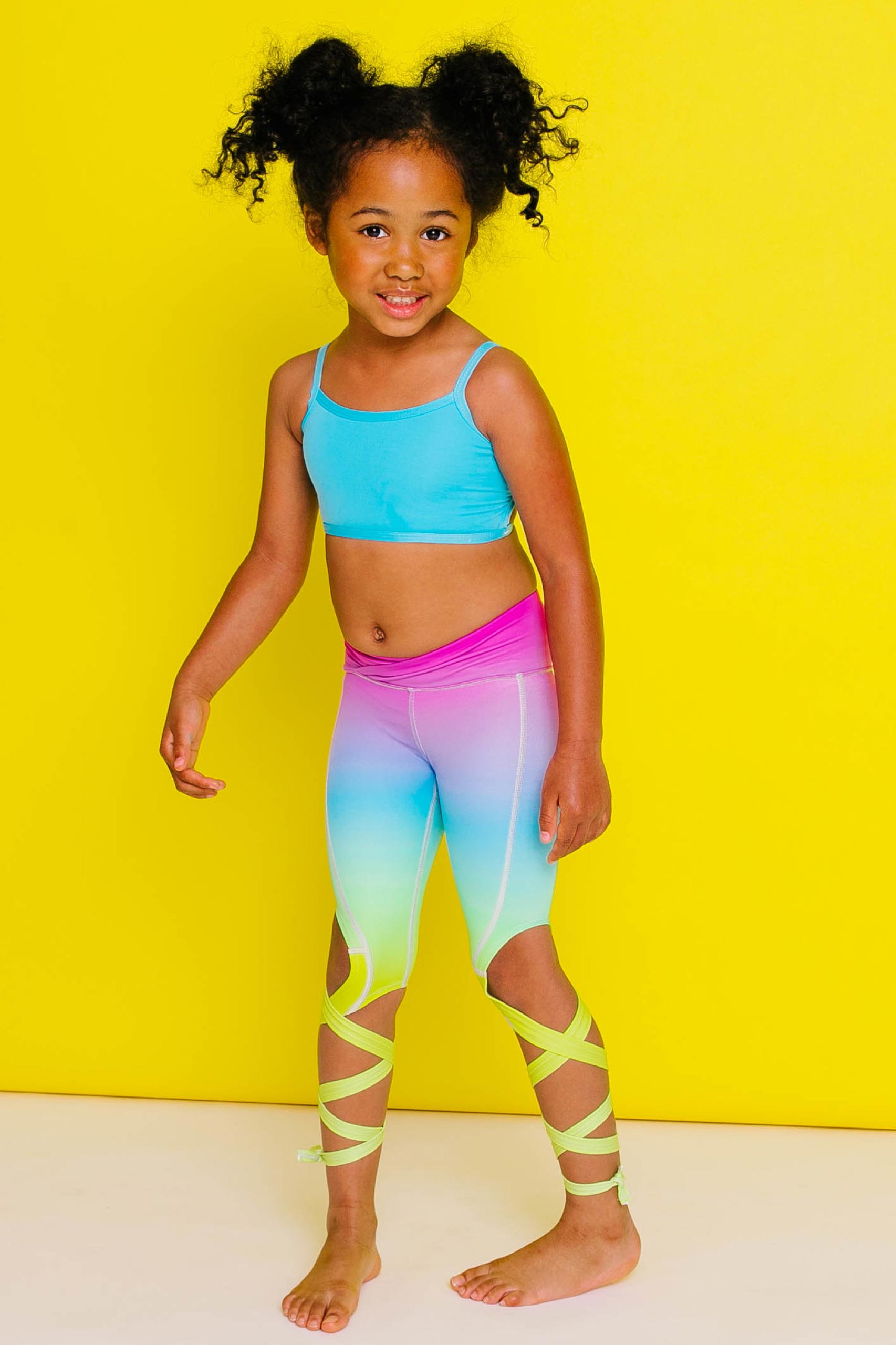 Flexi Lexi Fitness Kids Mini Pineapple Leggings/Yoga Pants XS EUC Unisex